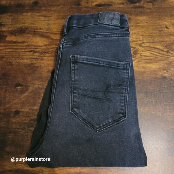 American Eagle Jegging Jeans 2 X L Curvy Highest Rise Next Level Stretch Black - Picture 3 of 13